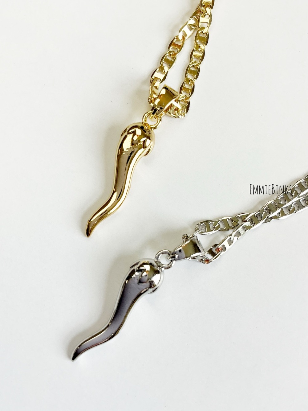 New Lucky Cornicello Pendant Necklace ~ Good Luck & Protection Charm Necklace